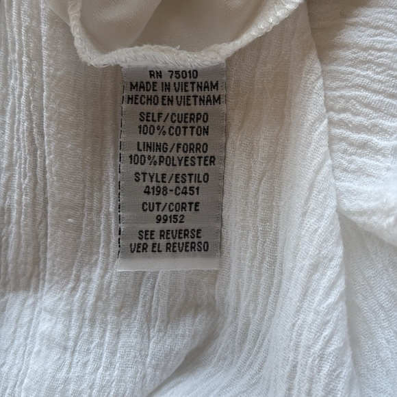 Jodi Kristopher White One-Shoulder Ruffle Column Maxi Dress Crinkle Cotton - Picture 4 of 11